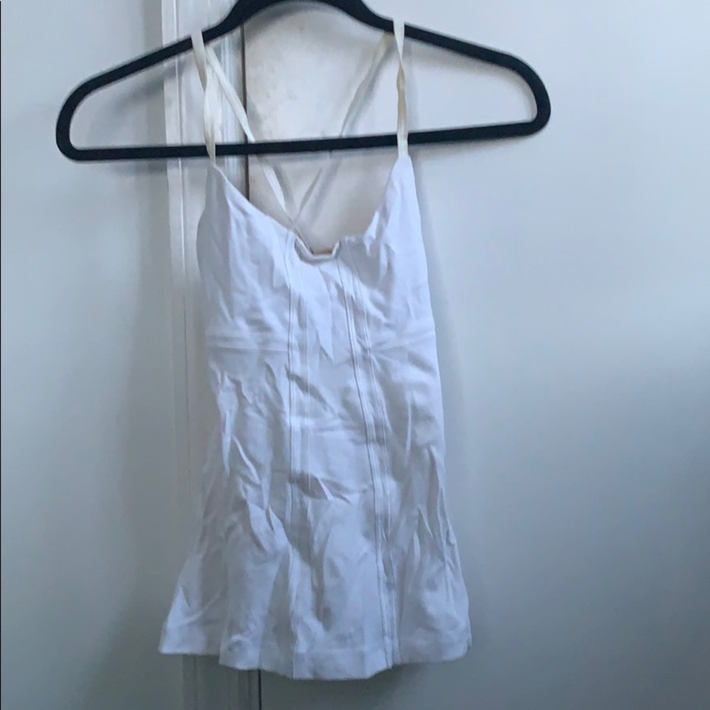 White sports bra top and shirt